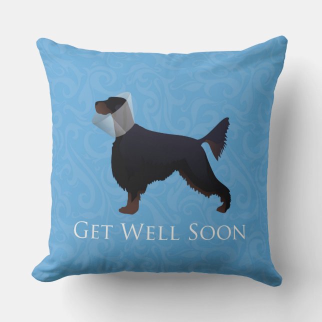 Gordon Setter Silhouette krijgt snel weer Kussen (Voorkant)