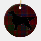 Gordon Setter Silhouette over Tartan Ornament (Voorkant)