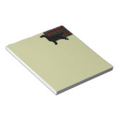 Gordon Setter Silhouetted over Clan Gordon Tartan Notitieblok (Schuin)