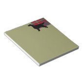 Gordon Setter Silhouetted over Clan Gordon Tartan Notitieblok (Schuin)