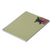 Gordon Setter Silhouetted over Clan Gordon Tartan Notitieblok (Linkerzijde)