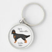 Gordon Setter sleutelhanger. Gepersonaliseerde ite Sleutelhanger (Voorkant)