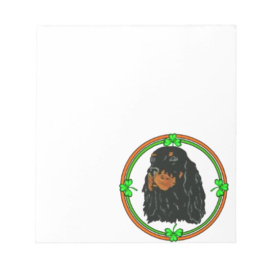 Gordon Setter St Patricks Notitieblok (Voorkant)