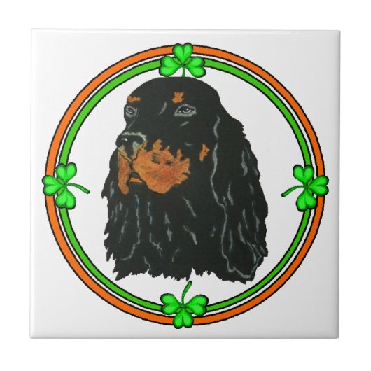 Gordon Setter St Patricks Tegeltje (Voorkant)
