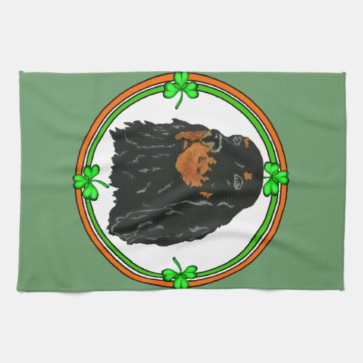 Gordon Setter St Patricks Theedoek (Horizontaal)
