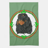 Gordon Setter St Patricks Theedoek (Verticaal)