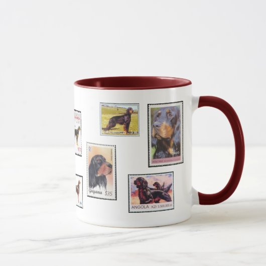 Gordon Setter Stamps of the World Ceramic Mok (Rechts)