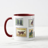 Gordon Setter Stamps of the World Ceramic Mok (Links)