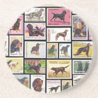 Gordon Setter Stamps of the World Sandstone Coaste Zandsteen Onderzetter