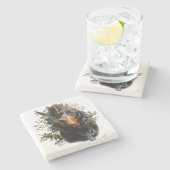 Gordon Setter Stenen Onderzetter (Zijkant)