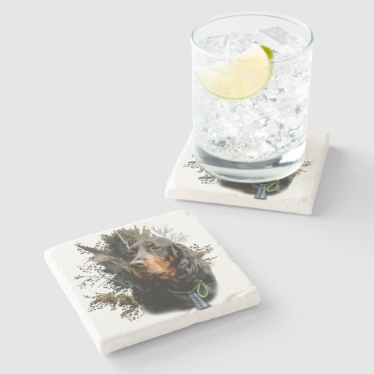 Gordon Setter Stenen Onderzetter (Zijkant)