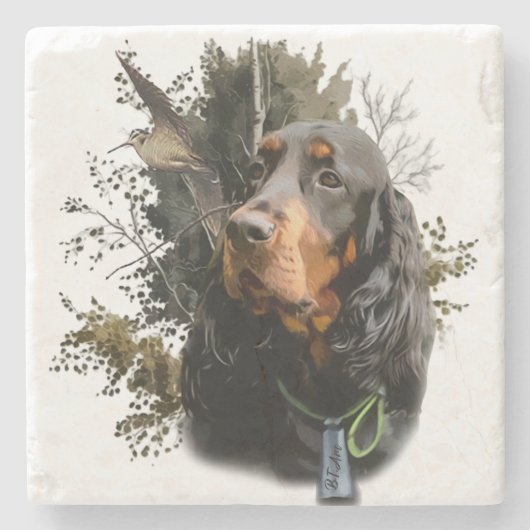 Gordon Setter Stenen Onderzetter (Voorkant)