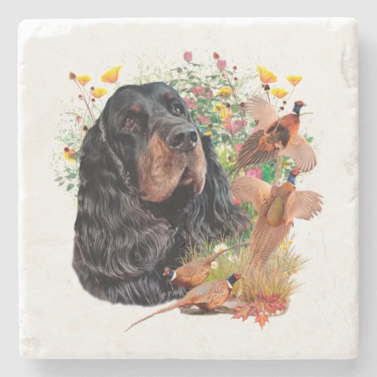Gordon Setter Stenen Onderzetter (Voorkant)
