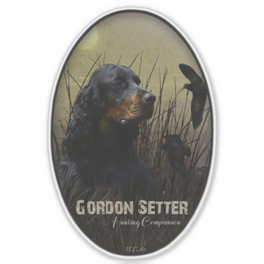 Gordon Setter, Sticker van de jager (Voorkant)