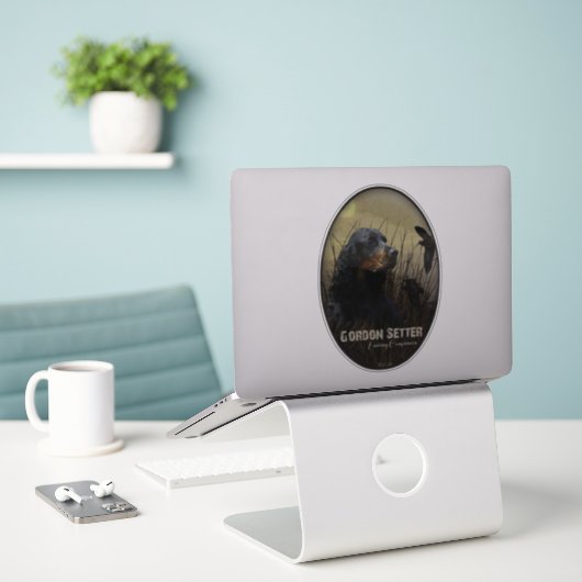 Gordon Setter, Sticker van de jager (Laptop op bureau)