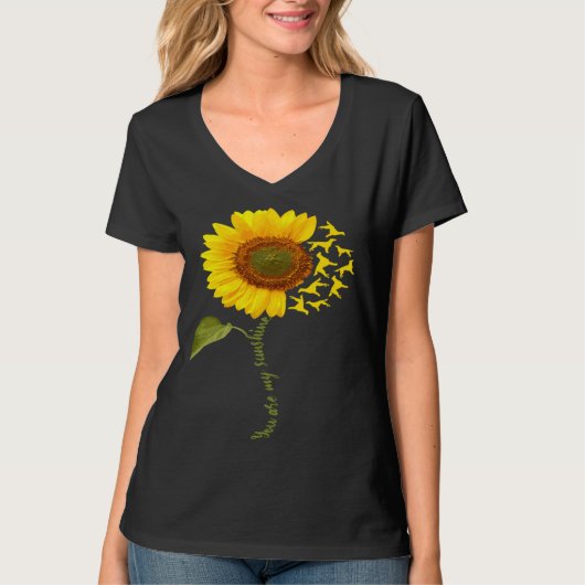 Gordon Setter Sunflower T-shirt (Voorkant)