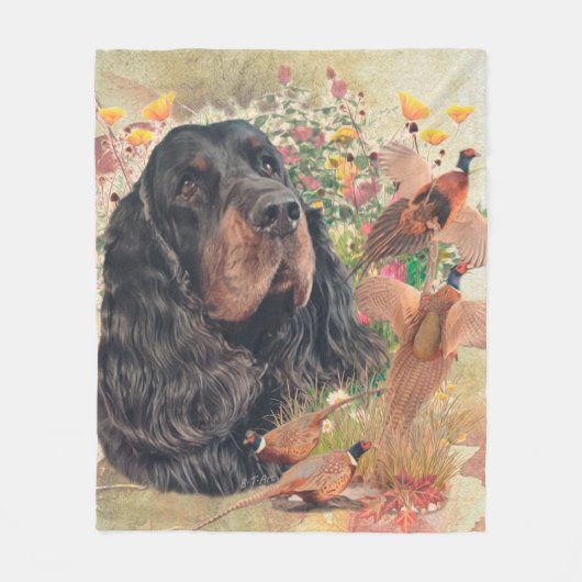 Gordon Setter Tapestry Coffee Mok Sierkussen Bev Fleece Deken (Voorkant)