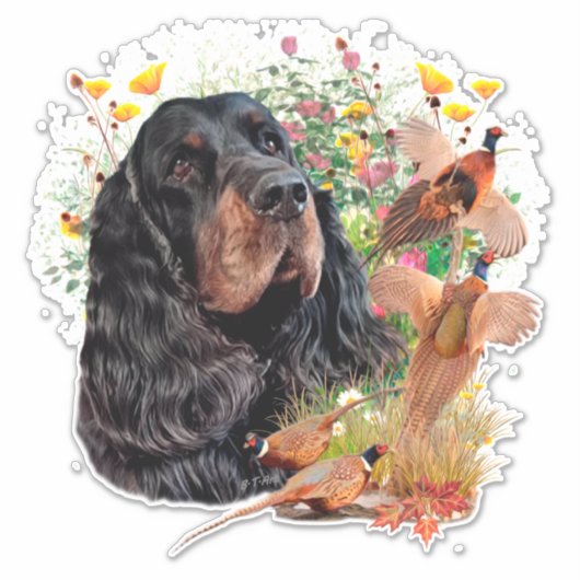 Gordon Setter Tapestry Poster Acrylprint Tripty Sticker (Voorkant)