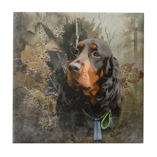 Gordon Setter Tegeltje (Voorkant)