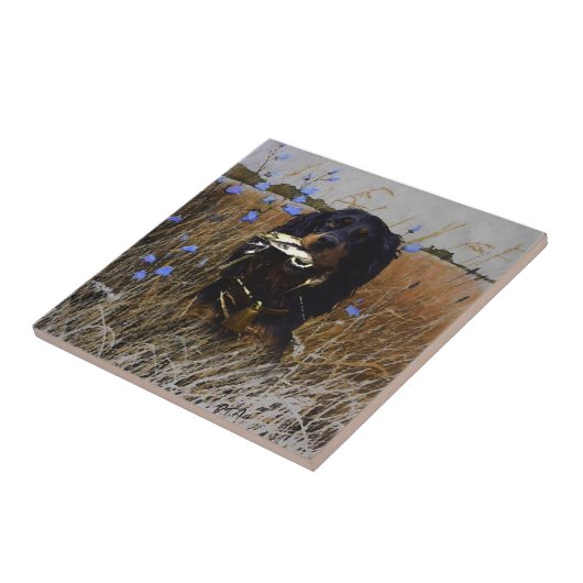 Gordon Setter Tegeltje (Zijkant)