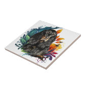 Gordon Setter Tegeltje (Zijkant)