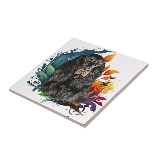 Gordon Setter Tegeltje (Zijkant)