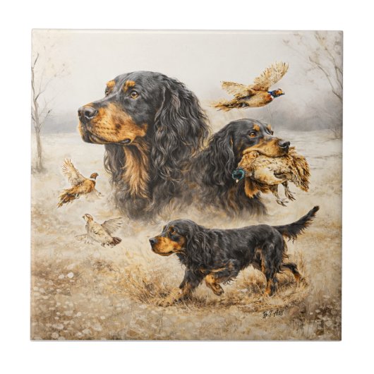 Gordon Setter Tegeltje (Voorkant)