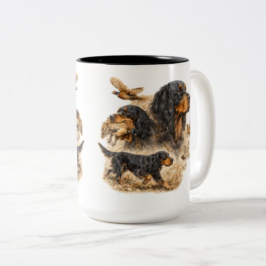 Gordon Setter Tweekleurige Koffiemok (Voorkant rechts)