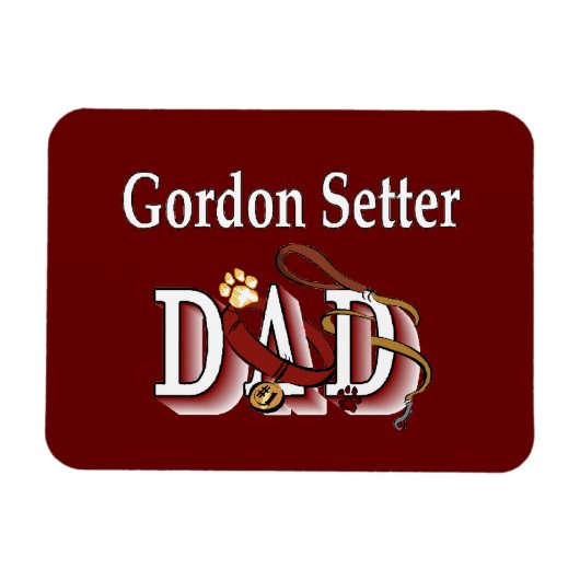 Gordon Setter Vader Magneet (Horizontaal)
