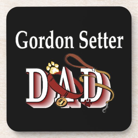 Gordon Setter Vader Onderzetter (Voorkant)