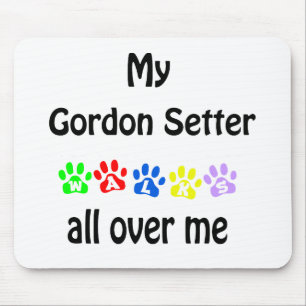 Gordon Setter Walks Design Muismat