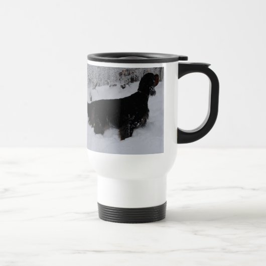 Gordon Setter White Travel Mug Reisbeker (Rechts)