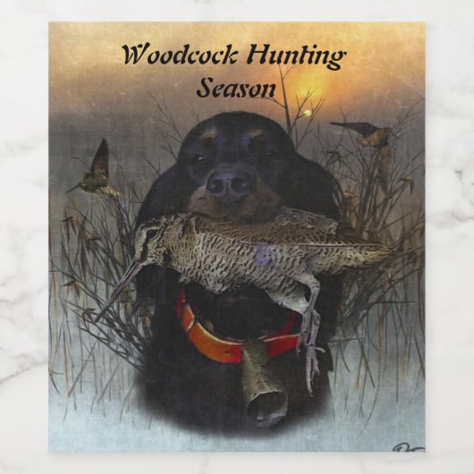 Gordon Setter Wijn Etiket (Enkel label)