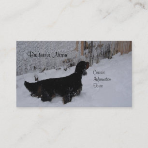 Gordon Setter Winter Visitekaartjes