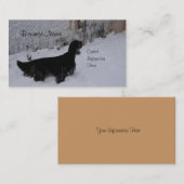 Gordon Setter Winter Visitekaartjes (Voorkant / Achterkant)