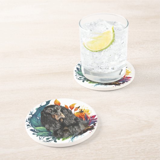 Gordon Setter Zandsteen Onderzetter (Zijkant)