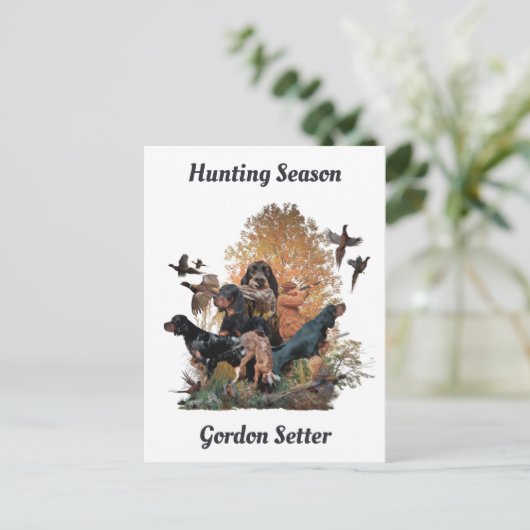 Gordon setters, Art Feestdagenkaart (Staand voorkant)