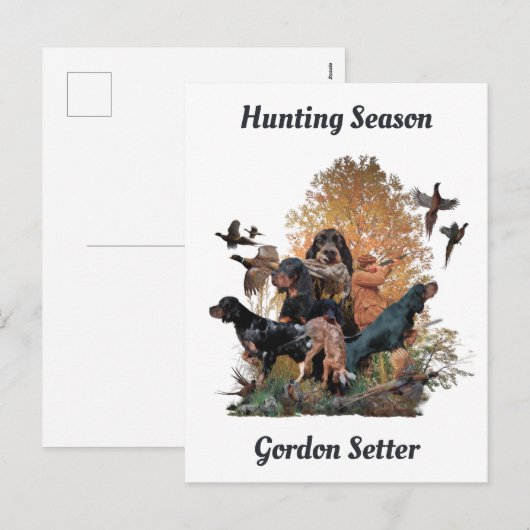 Gordon setters, Art Feestdagenkaart (Voorkant / Achterkant)