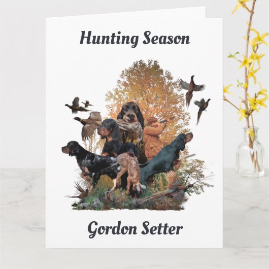 Gordon setters, Art Kaart (Gele Bloem)