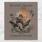 Gordon setters, Art Wijn Etiket (Enkel label)