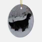 Gordon Setters in een Snowstorm Ornament (Rechts)