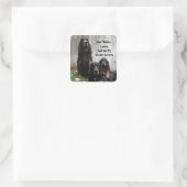 Gordon Setters op Lunch Guard Square Stickers (Tas)