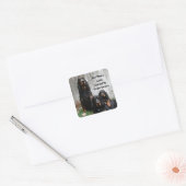 Gordon Setters op Lunch Guard Square Stickers (Envelop)