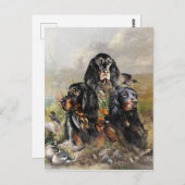 Gordon Setters, Passie voor vogels, Kunst Briefkaart (Voorkant / Achterkant)