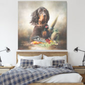 Gordon Setters, Passie voor vogels, Kunst Canvas Afdruk (Insitu (Slaapkamer))
