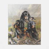 Gordon Setters, Passie voor vogels, Kunst Fleece Deken (Voorkant)