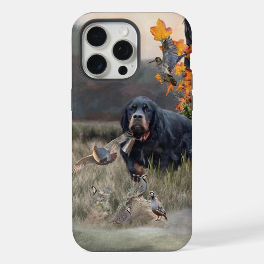 Gordon Setters, Passie voor vogels, Kunst iPhone Hoesje (Achterkant)