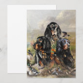 Gordon Setters, Passie voor vogels, Kunst Kaart (Voorkant / Achterkant)