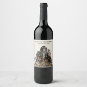 Gordon Setters, Passie voor vogels, Kunst Wijn Etiket (Voorkant)