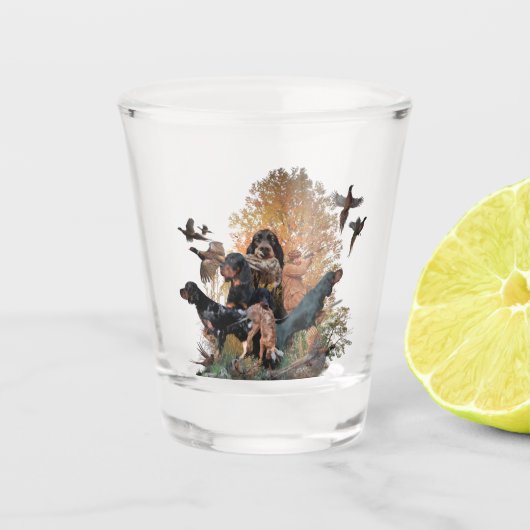 Gordon Setters Shot Glas (Voorkant)
